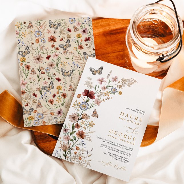 Invitation Mariage Rustique Boho Garden Flowers (Créateur téléchargé)