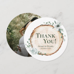 Invitation Mariage Rustique Bois botaniques Photo personnalis