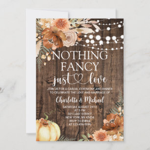 Invitation Mariage Rustique d'Automne Rien de Fantaisiste Jus