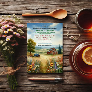 Invitation Mariage rustique de campagne Redneck