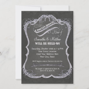 Invitation Mariage rustique de la feuille typographique