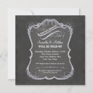 Invitation Mariage rustique de la feuille typographique