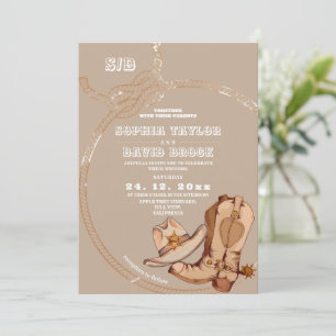 Invitation Mariage rustique de style country western