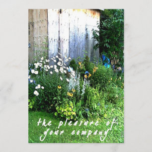 Invitation Mariage rustique décontracté de jardin de jardin