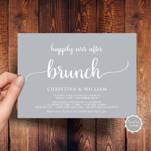 Invitation Mariage rustique Elopement Heureux Jamais Après Br