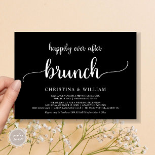 Invitation Mariage rustique Elopement Heureux Jamais Après Br