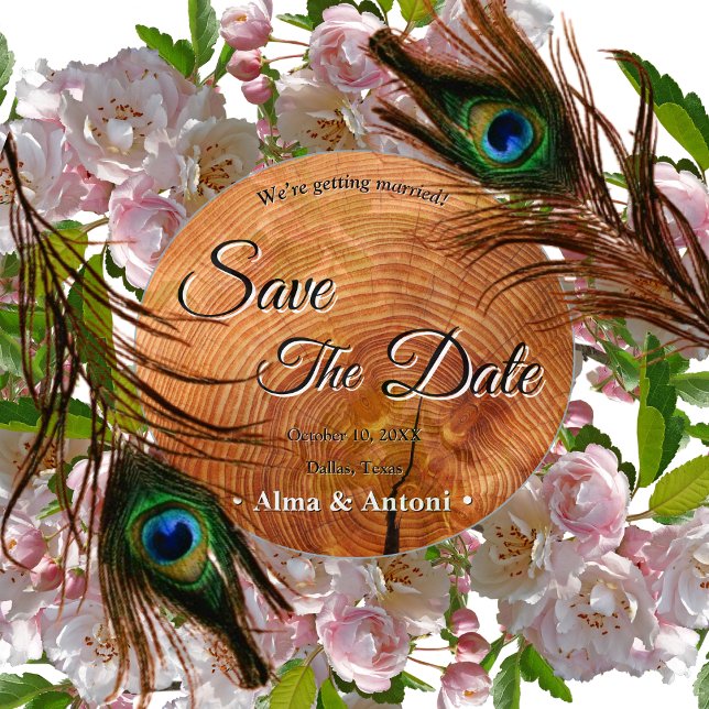Invitation Mariage rustique Enregistrer la date conception du (Créateur téléchargé)