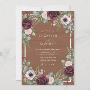 Invitation Mariage rustique et maussade