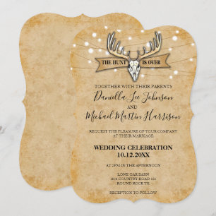 Invitation Mariage Rustique La Chasse Est Finie