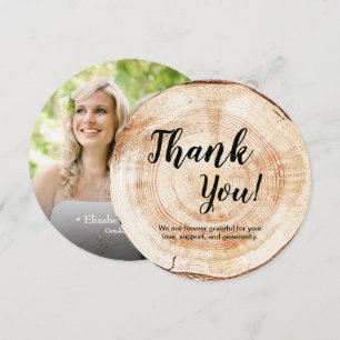 Invitation Mariage rustique Merci bois Grain Photo personnali