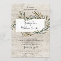 Mariage rustique simple Bois blanc & Aquarelle Her