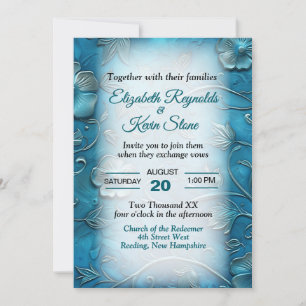 Invitation Mariage sarcelle