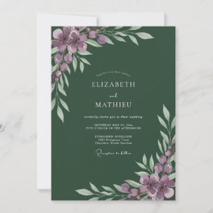 Invitation Mariage Sauvage Fleur de Chasseur d'Améthyste