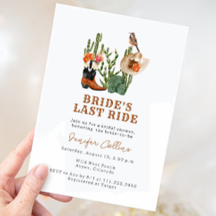 Invitation Mariage sauvage occidental Shower
