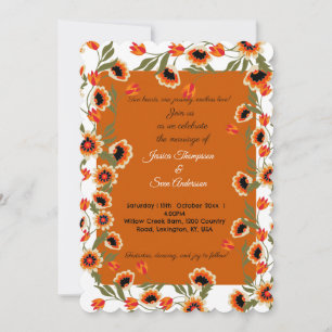 Invitation Mariage scandinave de Bohème rustique inspiré par 