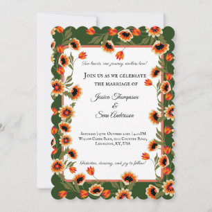 Invitation Mariage scandinave de Bohème rustique inspiré par 