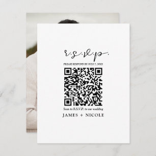 Invitation Mariage scanner de code QR moderne Réponse R.S.V.P