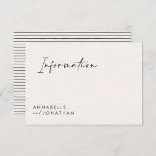 Invitation Mariage script moderne noir et blanc