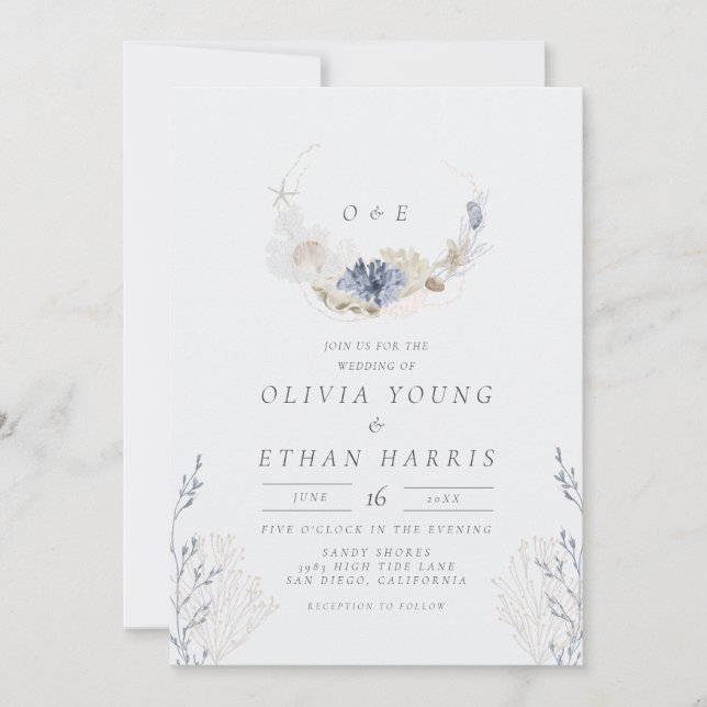 Invitation Mariage Sea Serenity (Devant)