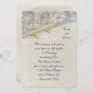 Invitation Mariage Seashore Starfish
