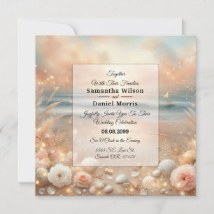 Invitation Mariage Seaside Sparkle et Sunset Dreams