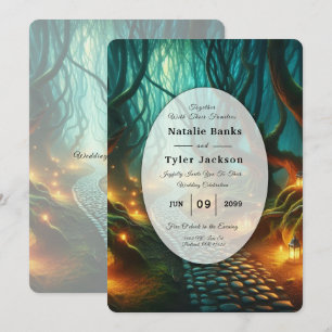 Invitation Mariage Sentier de Lanterne en Bois Tordus