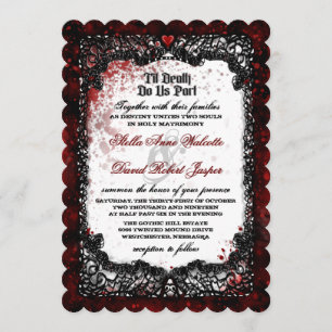 Invitation Mariage Séparé De Sang Avec RÉCEPTION