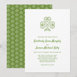 Invitation Mariage Shamrock Celtic Knot
