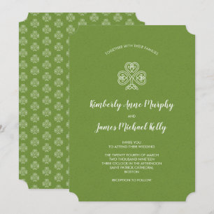 Invitation Mariage Shamrock Celtic Knot
