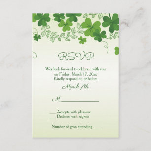 Invitation Mariage Shamrock irlandais