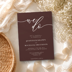 Invitation Mariage Signature Brun Chocolat We Do Typo