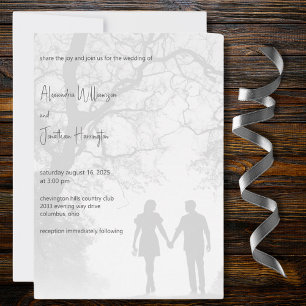 Invitation Mariage Silhouette Couples