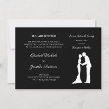 Mariage Silhouette Noir et Blanc