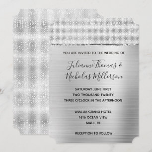 Invitation Mariage Silver Glam Glitz