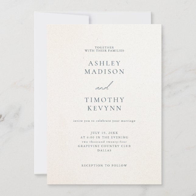 Invitation Mariage Simple (Devant)