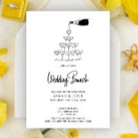 Mariage simple de Champagne noir & blanc Brunch