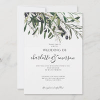 Mariage simple élégant à branche d'olivier