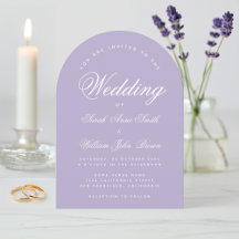 Mariage Simple Élégant Lavande Violet Écriture