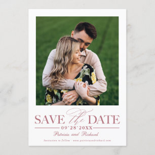 Invitation Mariage Simple Et Design Enregistrer La Photo Date
