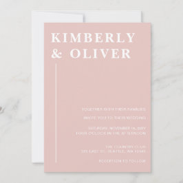 Invitation Mariage simple et minimaliste