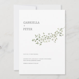 Invitation Mariage simple et minimaliste moderne de la branch
