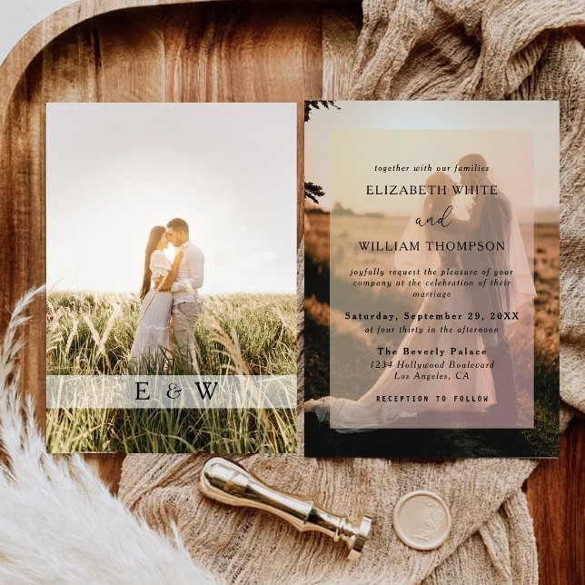 Invitation Mariage simple et moderne (Créateur téléchargé)