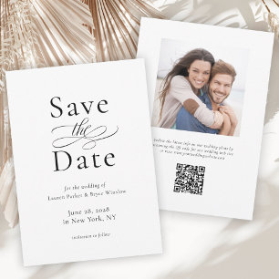 Invitation Mariage simple minimal élégant Enregistrer la cart