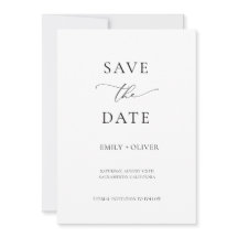 Mariage simple moderne noir & blanc Enregistrer la