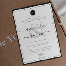 Mariage simple noir et blanc élégant