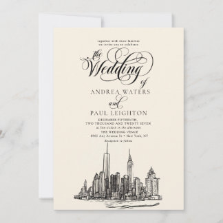Invitation Mariage Skyline de New York