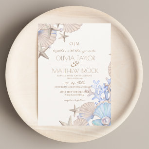 Invitation Mariage Soft Elegant Ocean Beach