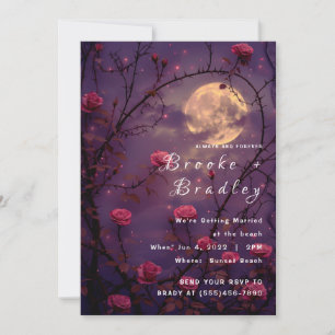 Invitation Mariage sous la Lune Rose