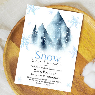 Invitation Mariage sous la neige Flocons de neige Shower de m