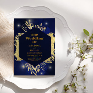 Invitation Mariage sous les étoiles d'une nuit de pleine lune